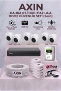 6 Kameralı Dome Güvenlik Kamera Seti - Mikrofonlu (Sesli), 2.8mm Geniş Açı, 500 GB HDD, 8 Kanal XVR