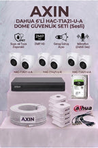 6 Kameralı Dome Güvenlik Kamera Seti - Mikrofonlu (Sesli), 2.8mm Geniş Açı, 500 GB HDD, 8 Kanal XVR