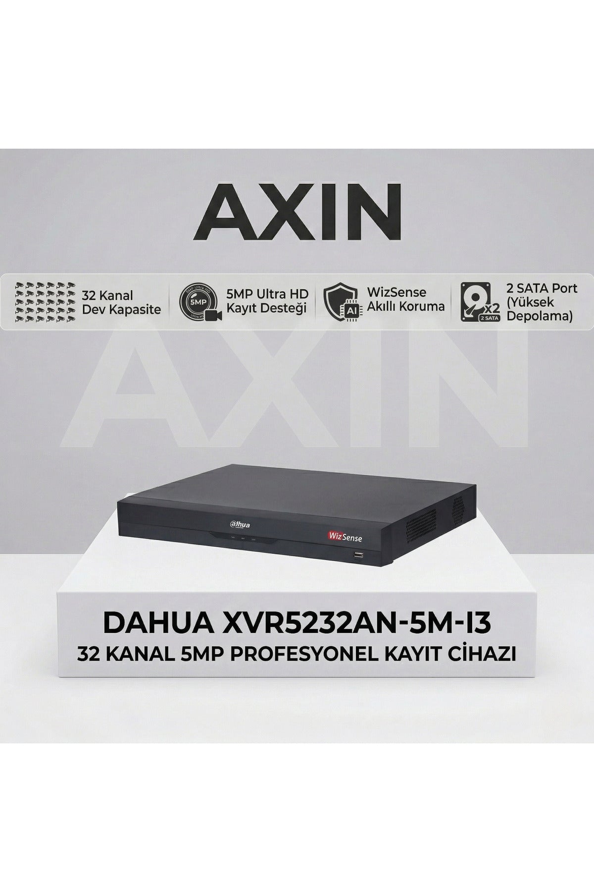 Dahua XVR5232AN-5M-I3 32 Kanal 5MP WizSense Akıllı Hibrit DVR Kayıt Cihazı