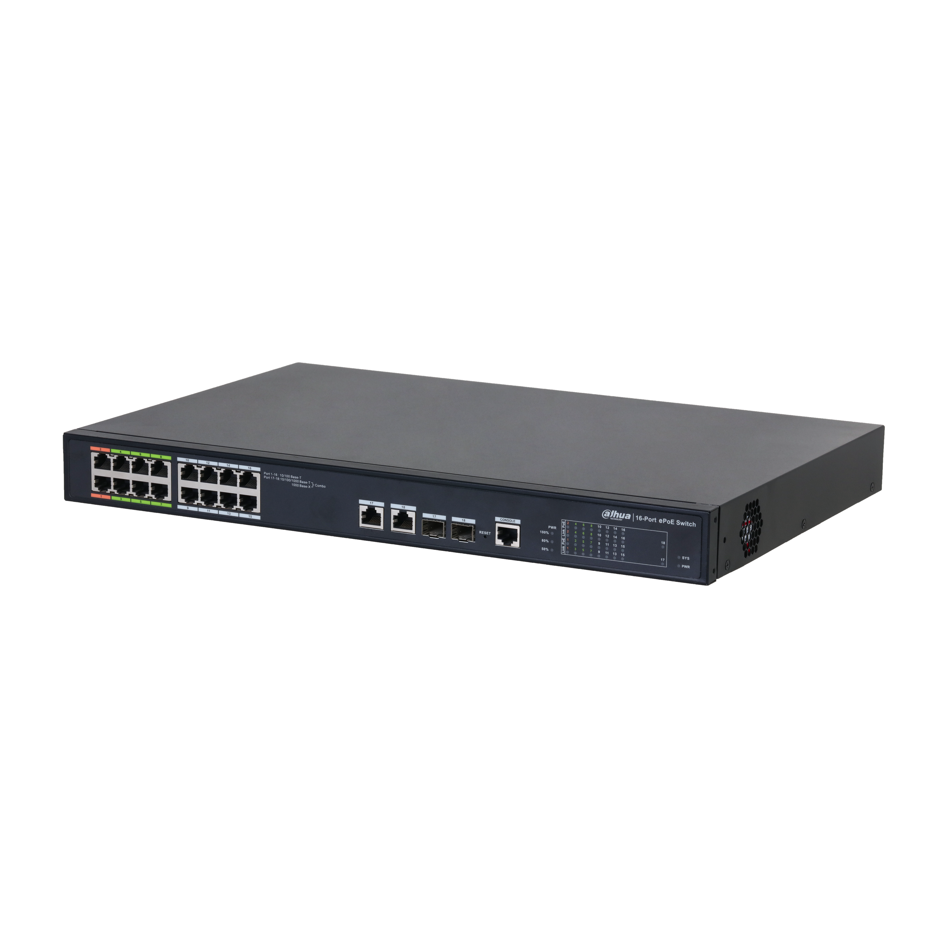Dahua LR2218-16ET-240-V2 16 Port PoE Switch Ağ Anahtarı