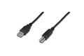 DIGITUS AK-300102-030-S USB 2.0 Bağlantı Kablosu, USB A Erkek - USB B Erkek, 3 metre, AWG 28, UL, siyah renk