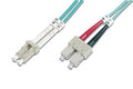 DIGITUS DK-2532-02/3 Digitus LC-SC Fiber Optik Patch Kablo, 2 metre, Multimode, Duplex, 50/125, OM3