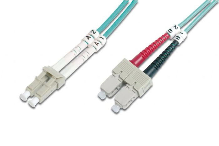 DIGITUS DK-2532-02/3 Digitus LC-SC Fiber Optik Patch Kablo, 2 metre, Multimode, Duplex, 50/125, OM3