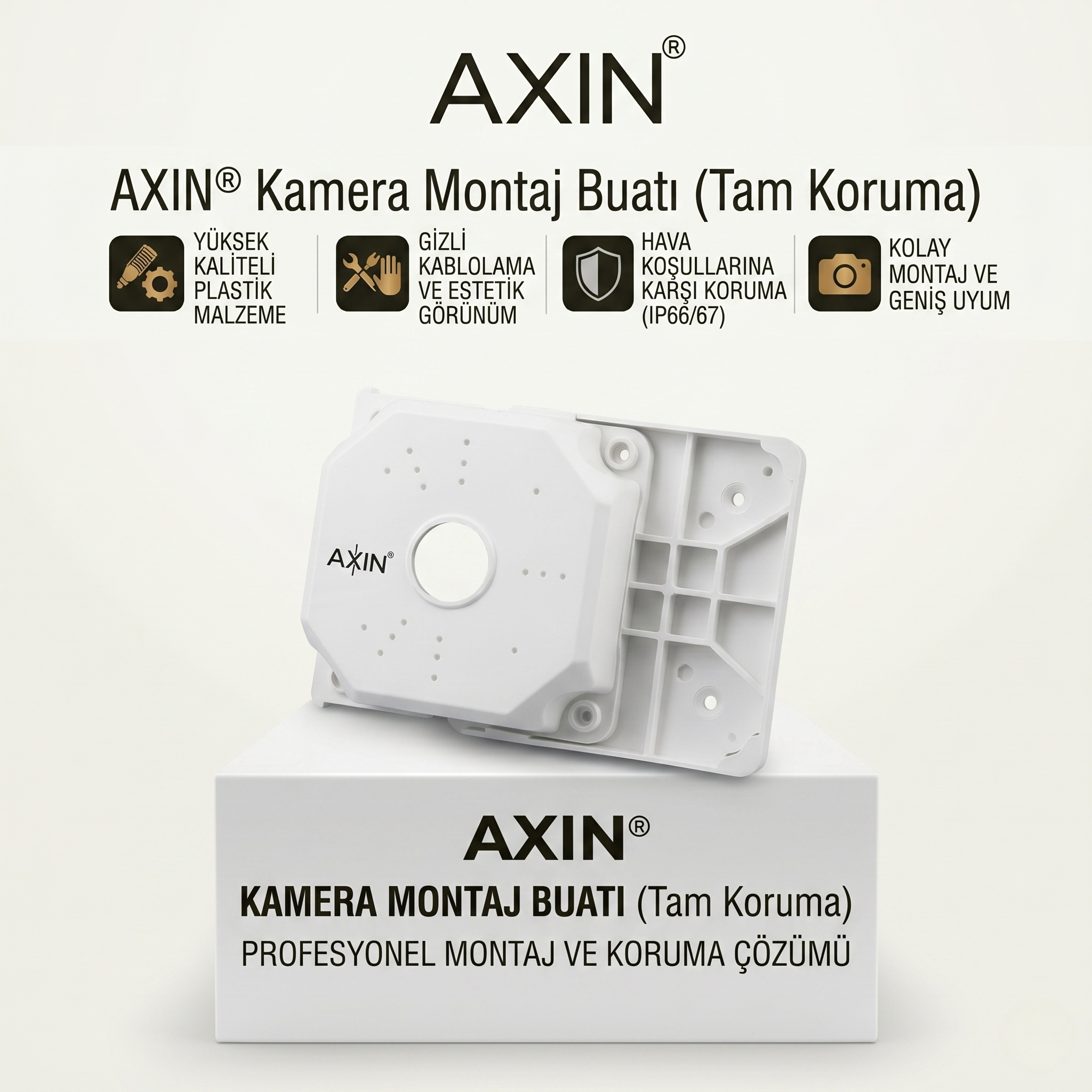 Montaj Buatı Büyük - Güvenlik Kamera Kablo Koruma Buatı (Adet)