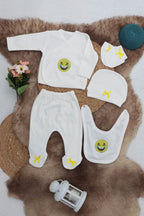 Sema Baby 5 Parça Gülen Surat Hastane Çıkışı Zıbın Seti 0-3 Ay