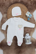 Sema Baby Pamuklu Bebek Tulum Seti 3-6 Ay - Love
