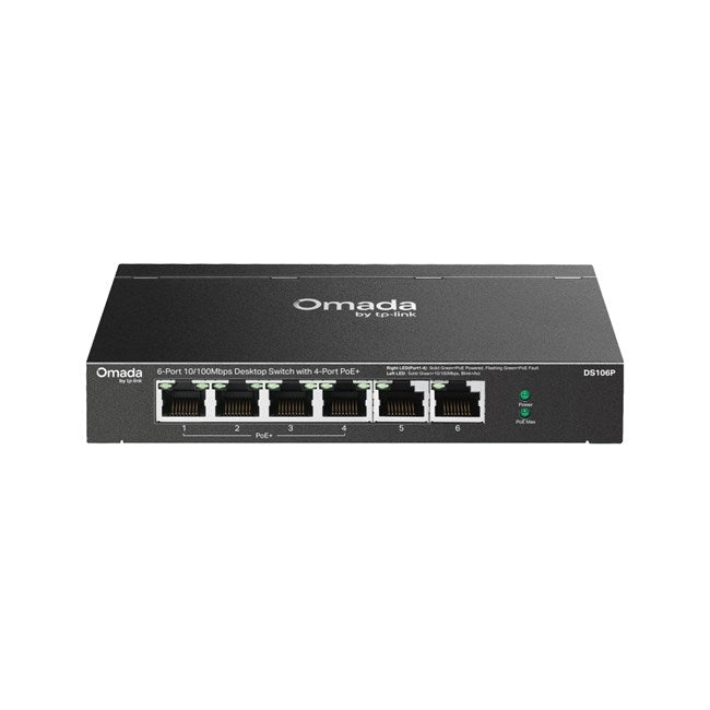 TP-LINK Omada 6Port 10/100Mbps 4xPoE 67W (DS106P)