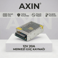 12V 20A Güç Adaptörü - Metal Kasa Güvenlik Kamera Sistemi Adaptörü
