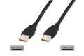 DIGITUS AK-300100-018-S USB 2.0 Bağlantı Kablosu, USB A Erkek - USB A Erkek, 1.8 metre, AWG 30, USB 2.0 uyumlu, UL, siyah renk