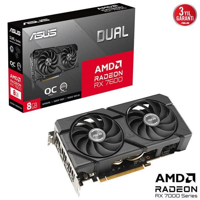 Asus Radeon RX 7600 8GB Dual OC EVO GD6 128Bit
