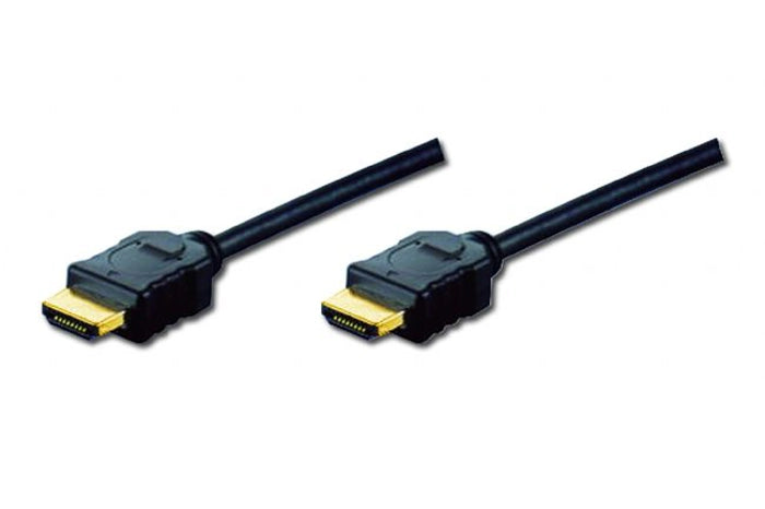 DIGITUS AK-330107-050-S Hdmi High Speed with Ethernet Bağlantı Kablosu (Hdmi 1.3), 1080p Full HD, Hdmi Tip A Erkek - Hdmi Tip A Erkek, 5 metre, CU, AWG30, 3x zırhlı UL, altın kaplama, siyah renk