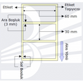 POWERGATE Etiket 60Mmx30Mm (Tek Kolonda 1Li)Toplam 1000Ad