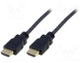 ASSMANN AK-330114-050-S Hdmi High Speed with Ethernet Bağlantı Kablosu (Hdmi 1.4), 1080p, Hdmi Tip A Erkek - Hdmi Tip A Erkek, 5 metre, AWG32, gold flash kaplama, siyah renk