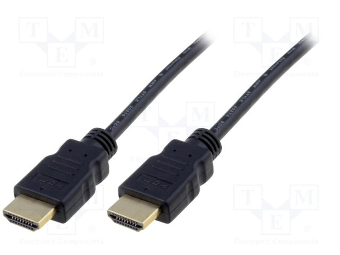 ASSMANN AK-330114-050-S Hdmi High Speed with Ethernet Bağlantı Kablosu (Hdmi 1.4), 1080p, Hdmi Tip A Erkek - Hdmi Tip A Erkek, 5 metre, AWG32, gold flash kaplama, siyah renk
