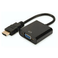 ASSMANN DA-70461 Hdmi <-> VGA Çevirici Adaptör, Giriş: Hdmi A erkek, 3,5mm audio dişi, Çıkış: VGA dişi,  siyah renk
