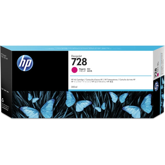 HP 728 Magenta Kırmızı 300ML Plotter Kartuşu F9K16A
