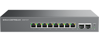 Grandstream GWN7721P 8 Port 2,5 Gigabit RJ45 + 2 Port 10 Gigabit SFP+ Port 130Watt Poe