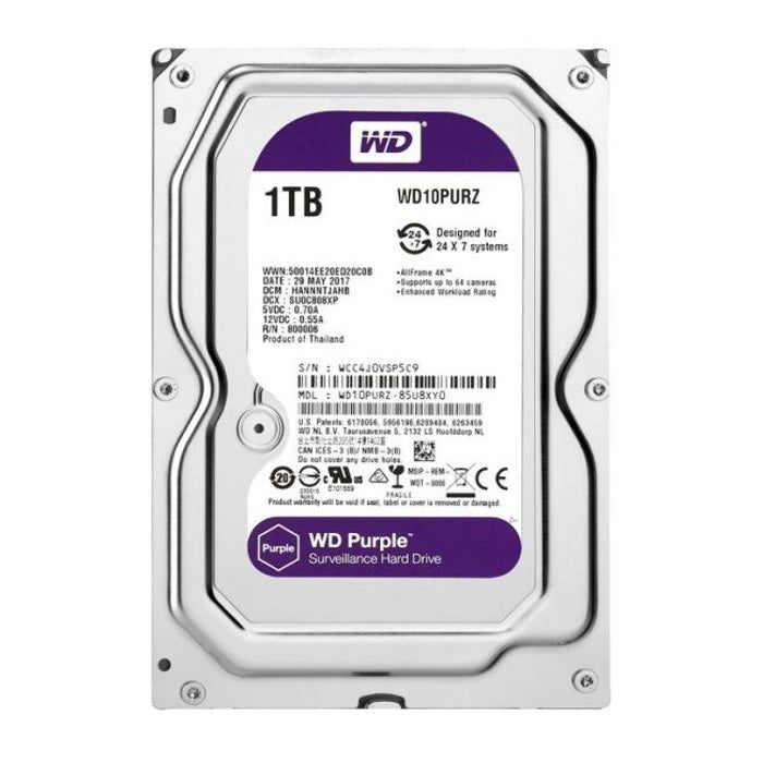 WESTERN DIGITAL WD PURPLE WD10PURZ 1TB 3.5