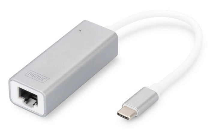 DIGITUS DN-3024 Digitus USB Tip C (USB 3.0) Gigabit Ethernet Adaptörü, 1 x 10/100/1000 port, 1 x USB Tip C erkek port (bilgisayar bağlantısı için), çip takımı: RTL8153