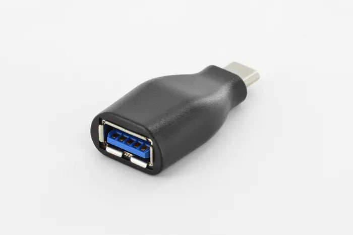 ASSMANN AK-300506-000-S USB Tip C Adaptörü, USB Tip C Erkek - USB Tip A Dişi, Super-Speed, zırhsız, UL, nikel kaplama, siyah renk