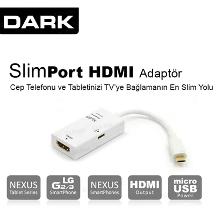Dark (Dk-Ac-Ipca30Ltaw) Apple 30Pin - 8 Pin Lightning Dönüştürücü - Iphone5 To Iphone4 Adaptör
