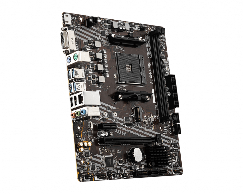 MSI A520M-A PRO DDR4 4600MHZ 1XHDMI 1XDVI 1XM.2 USB 3.2 MATX AM4 (AMD AM4 5000/4000/3000 SERİLERİ İL