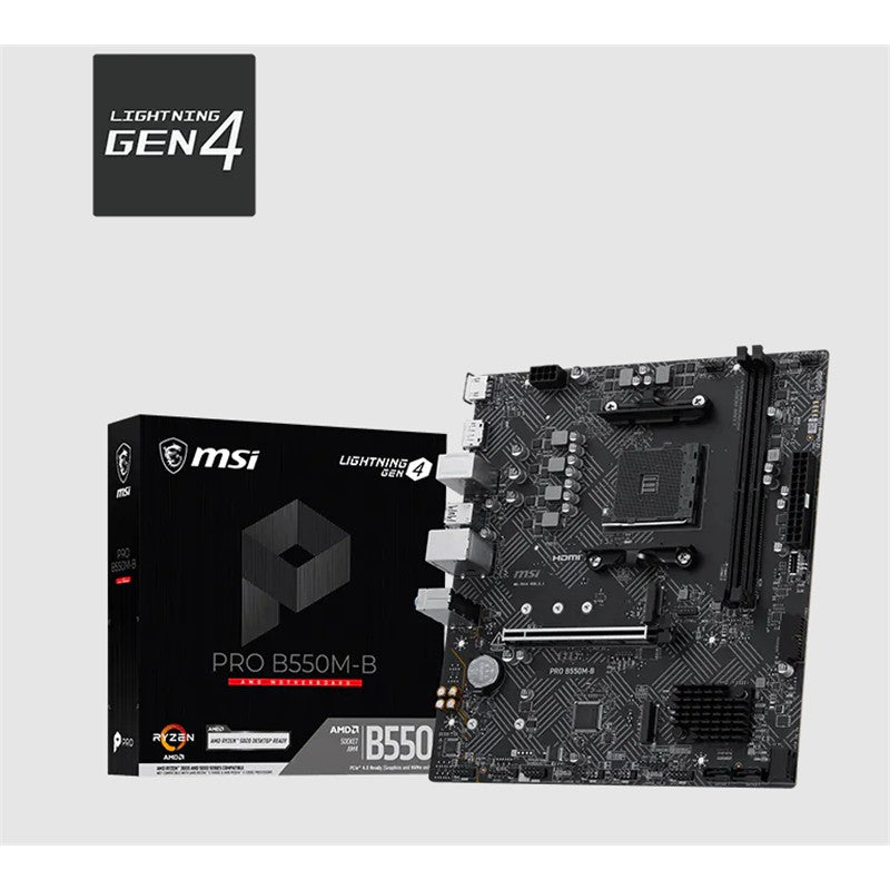 MSI PRO B550M-B DDR4 4600MHZ 1XHDMI 2XM.2 MATX AM4 (AMD AM4 5000/5000G/4000G/3000/3000G SERİLERİ İLE