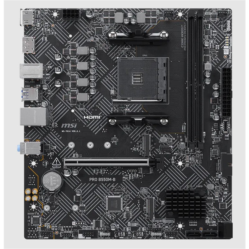 MSI PRO B550M-B DDR4 4600MHZ 1XHDMI 2XM.2 MATX AM4 (AMD AM4 5000/5000G/4000G/3000/3000G SERİLERİ İLE