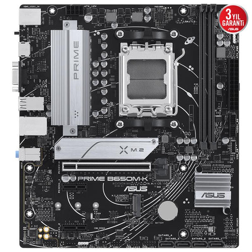 ASUS PRIME B650M-K DDR5 6400MHZ 1XVGA 1XHDMI 2XM.2 USB 3.2 MATX AM5 (AMD AM5 9000/8000/7000 SERİLERİ