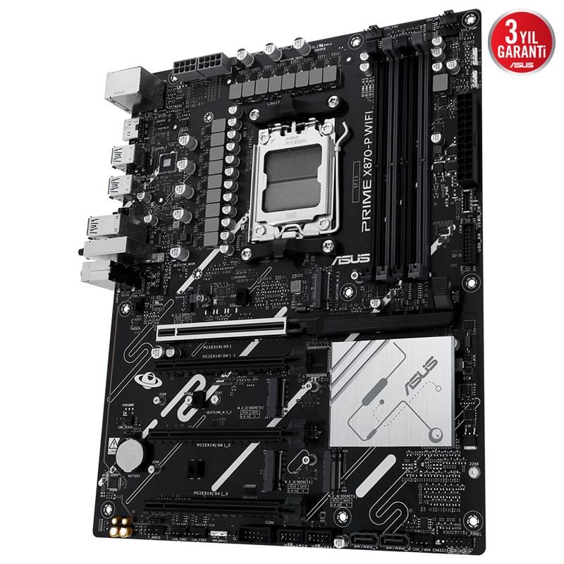 ASUS PRIME X870-P WIFI DDR5 8000MHZ 1XHDMI 2XUSB4 4XM.2 ATX AM5 (AMD AM5 9000/8000/7000 SERİLERİ İLE