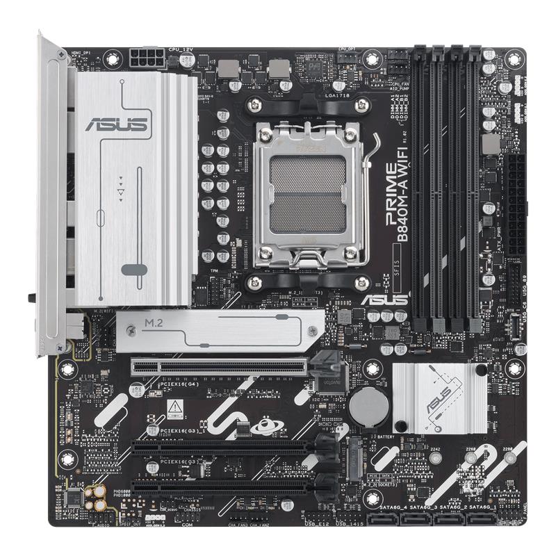 ASUS PRIME B840M-A WIFI DDR5 7600MT/S 1XHDMI 2XDP 3XM.2 MATX AM5 (AMD AM5 9000/8000/7000 SERİLERİ İL