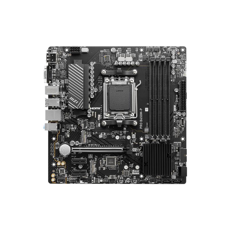MSI PRO B650M-P DDR5 6000MHZ(OC) 1XVGA 1XHDMI 1XDP 2XM.2 USB 3.2 MATX AM5 (AMD AM5 9000/8000/7000 SE