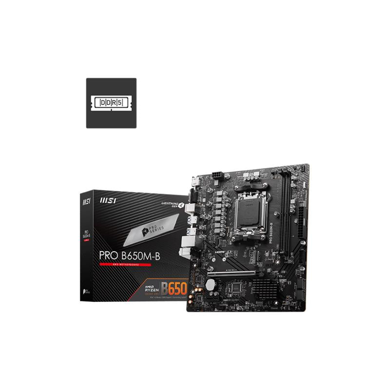MSI PRO B650M-B DDR5 6800MHZ 1XVGA 1XHDMI 1XM.2 USB 3.2 MATX AM5 (AMD AM5 9000/8000/7000 SERİLERİ İL