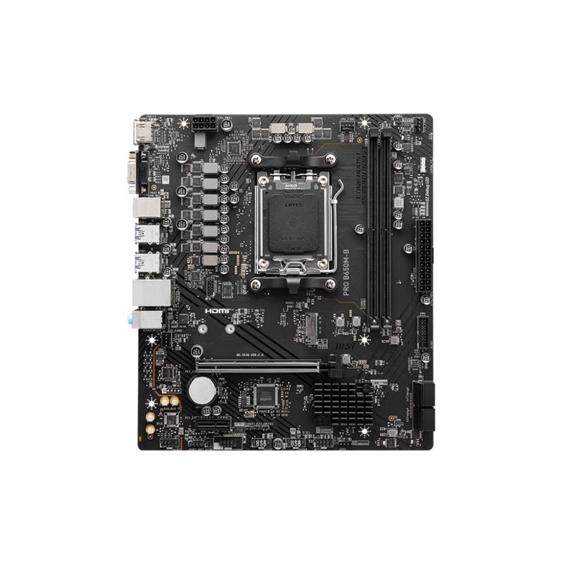 MSI PRO B650M-B DDR5 6800MHZ 1XVGA 1XHDMI 1XM.2 USB 3.2 MATX AM5 (AMD AM5 9000/8000/7000 SERİLERİ İL