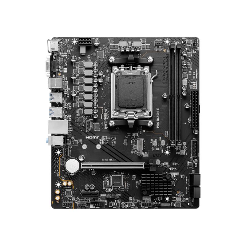 MSI PRO B650M-E DDR5 6800MHZ 1XVGA 1XHDMI 1XM.2 USB 3.2 MATX AM5(AMD AM5 9000/8000/7000 SERİLERİ İLE