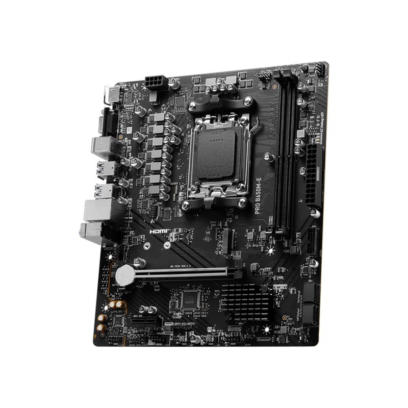 MSI PRO B650M-E DDR5 6800MHZ 1XVGA 1XHDMI 1XM.2 USB 3.2 MATX AM5(AMD AM5 9000/8000/7000 SERİLERİ İLE