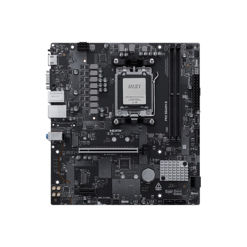 MSI PRO B840M-B DDR5 8000MT/S 1XHDMI 2XM.2 USB-C MATX AM5 (AMD AM5 9000/8000/7000 SERİLERİ İLE UYUML