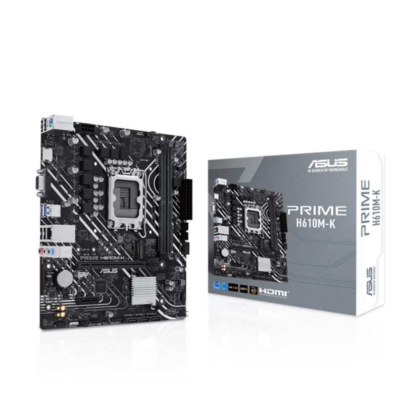 ASUS PRIME H610M-K DDR5 5600MHZ 1XVGA 1XHDMI 1XM.2 USB 3.2 MATX 1700P (12. / 13. VE 14. NESİL İŞLEMC
