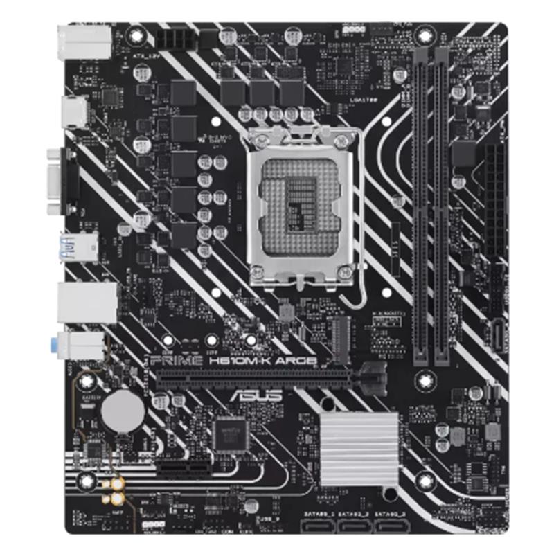 ASUS PRIME H610M-K ARGB DDR5 5600MHZ 1XVGA 1XHDMI 1XM.2 USB 3.2 MATX 1700P (12. / 13. VE 14. NESİL İ