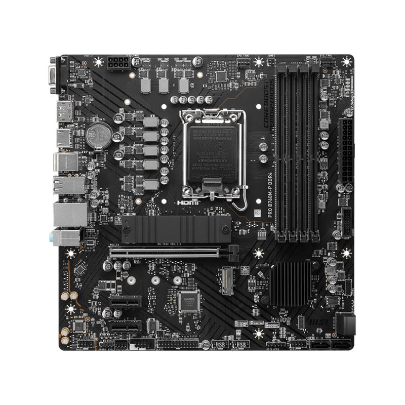 MSI PRO B760M-P DDR4 4600MHZ 1XHDMI 1XDP 2XM.2 USB 3.2 ATX 1700P (12. / 13. VE 14. NESİL İŞLEMCİ UYU