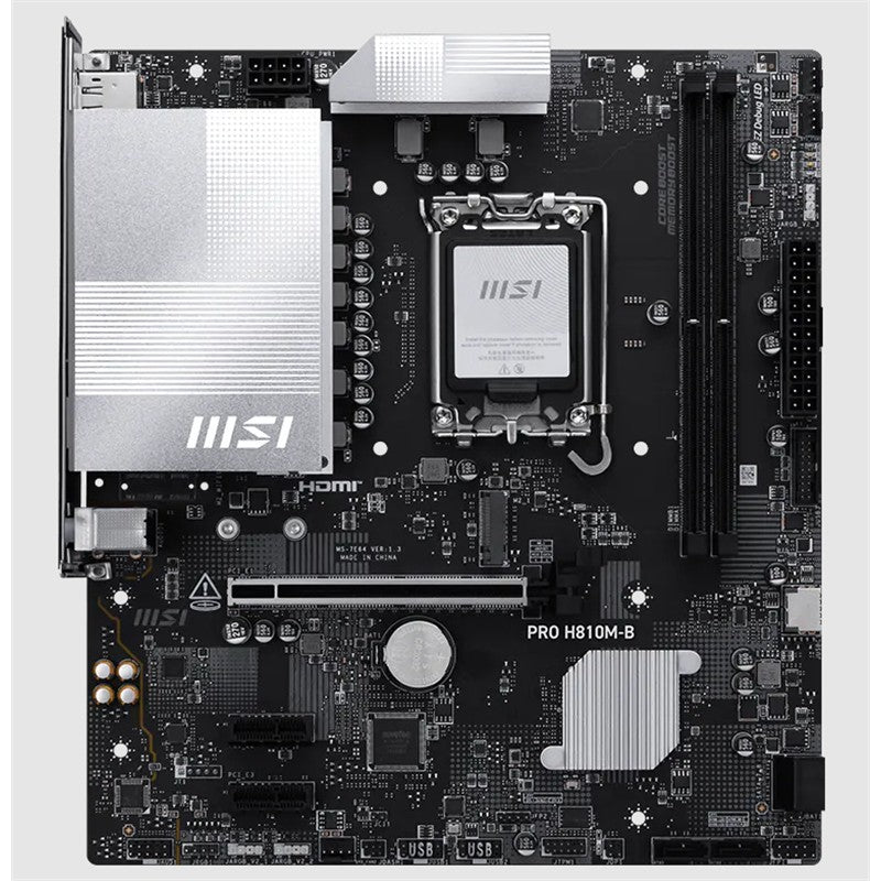 MSI PRO H810M-B DDR5 6400MHZ 1XHDMI 1XDP 1XM.2 MATX 1851P (INTEL ULTRA PROCESSORS SERIES 2)