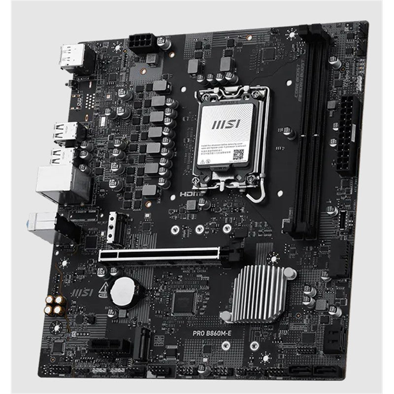 MSI PRO B860M-E DDR5 9066MHZ 1XHDMI 1XDP 2XM.2 USB MATX 1851P(INTEL ULTRA PROCESSORS SERIES 2)