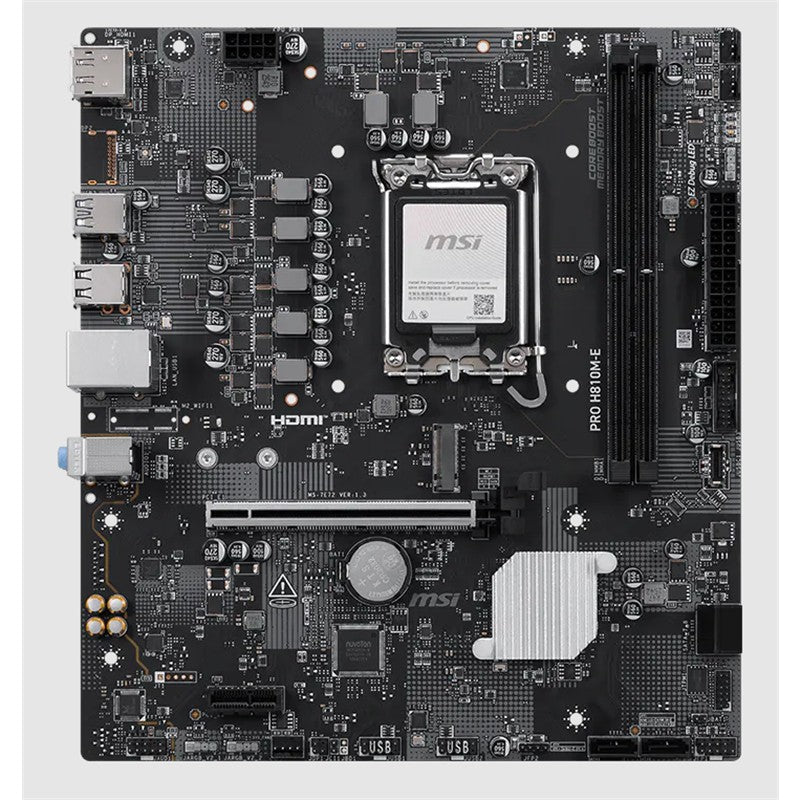 MSI PRO H810M-E DDR5 6400MT/S 1XHDMI 1XDP 1XM.2 USB 3.2 MATX 1851P (INTEL ULTRA PROCESSORS SERIES 2)