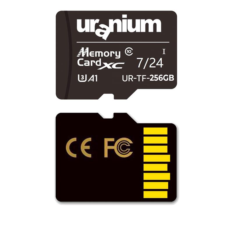 URANIUM 256GB UR-TF-256G MICRO SD CARD U3 7/24 SURVEILLANCE 100/50MBS INDUSTRIAL HAFIZA KARTI (3 YIL