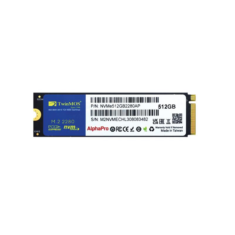 TWINMOS 512 GB M.2 PCIE NVME 3600/3250 NVMe512GB2280AP