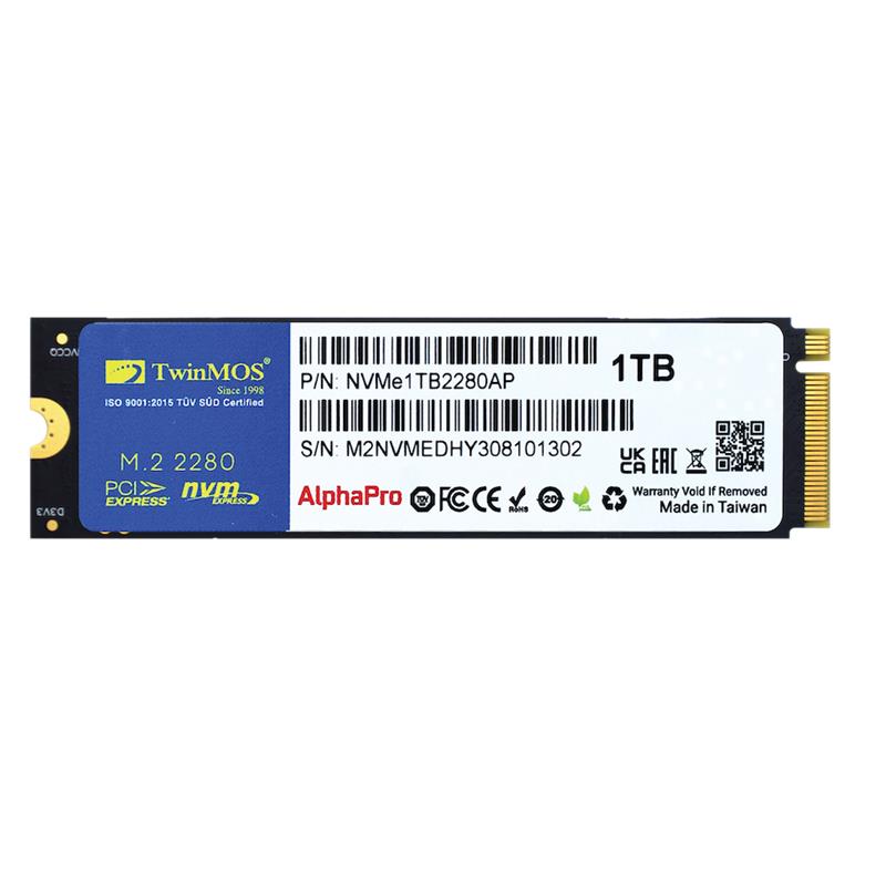 TWINMOS 1 TB M.2 PCIe NVMe 3600/3250 NVMe1TB2280AP