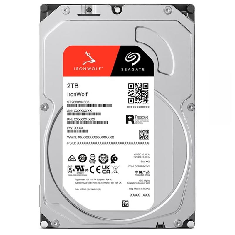 SEAGATE 2 TB 3.5 IRONWOLF SATA3 5400RPM 256MB ST2000VN003