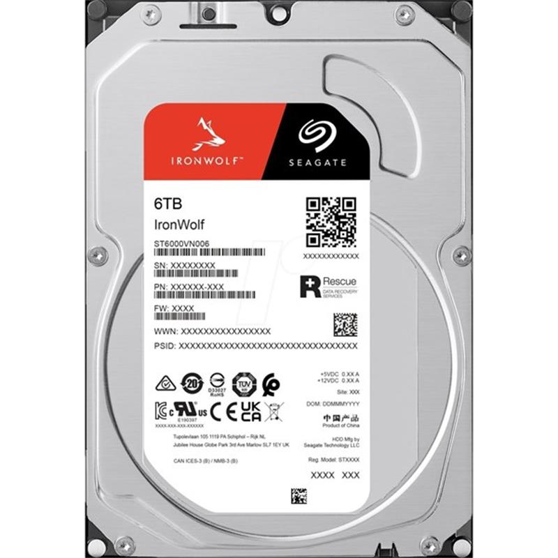 SEAGATE 6 TB 3.5 IRONWOLF SATA3 5400RPM 256MB ST6000VN006
