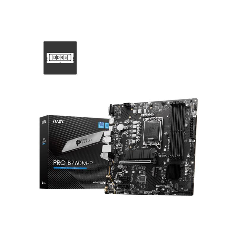 MSI PRO B760M-P DDR5 6800MHZ 1XVGA 1XHDMI 1XDP 2XM.2 USB 3.2 MATX 1700P (12. / 13. VE 14. NESİL İŞLE