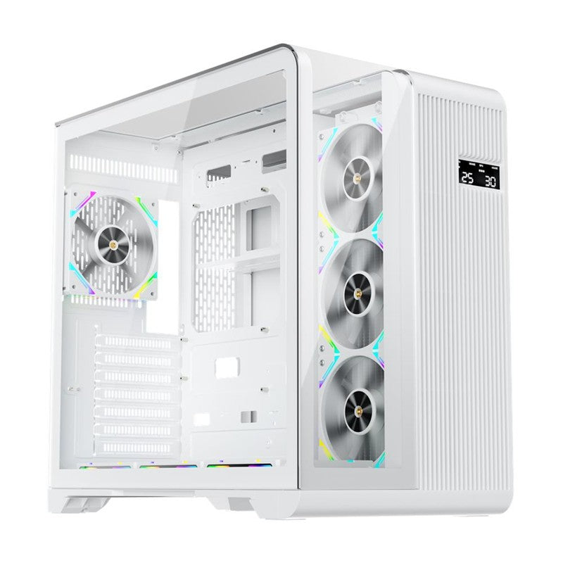1ST PLAYER RT7 BEYAZ DIGITAL 850W 80+ GOLD FULL MODÜLER 4X12CM ARGB 3 TARAFLI TEMPERLİ CAM USB 3.0